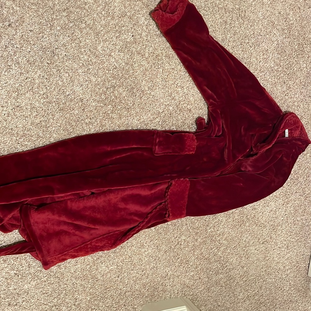 Plush bathrobe